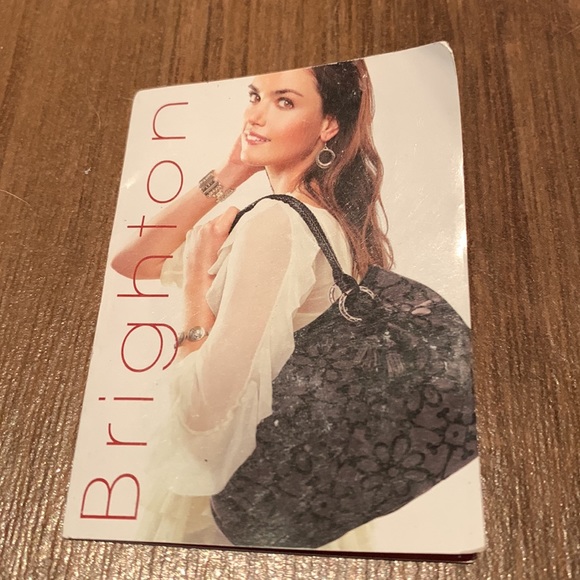 XL BRIGHTON black patent leather rope bag with chetah lining & handles.LIKE NEW - Picture 14 of 16